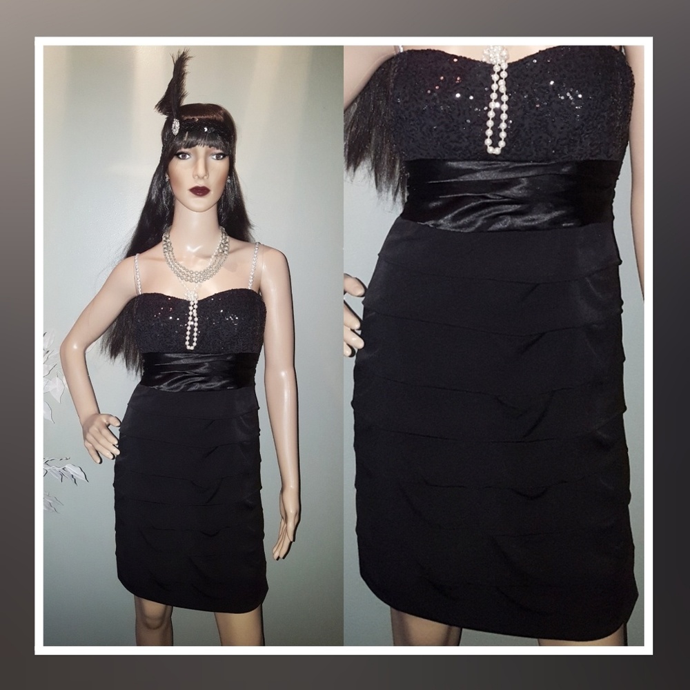 Little Black Sequined Dress by Speechless